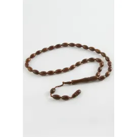 Arpa Kesim Kınalı Kuka Tesbih 6X11 mm-Kahverengi