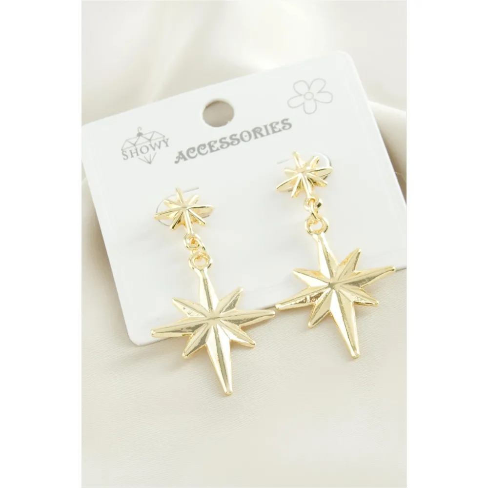 Şimşek Metal Küpe-Gümüş Rengi