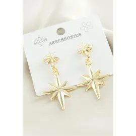 Şimşek Metal Küpe-Gümüş Rengi