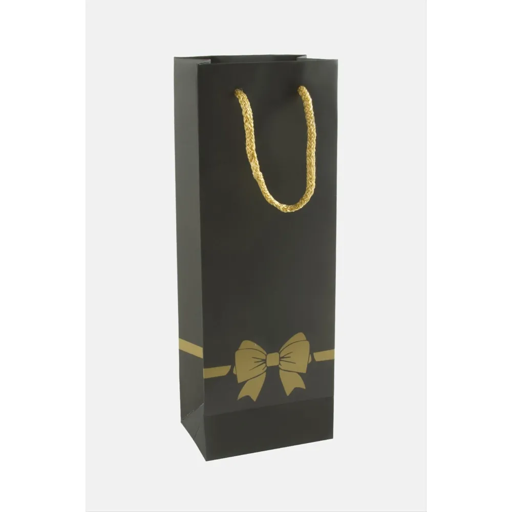 10X26 Benekli İpli Karton Çanta 1 Adet-Yavruağzı 