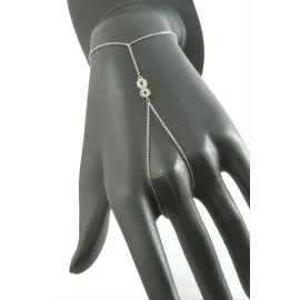 Sonsuzluk Zirkon Taşlı Lüks Çelik Şahmeran-Gümüş Rengi