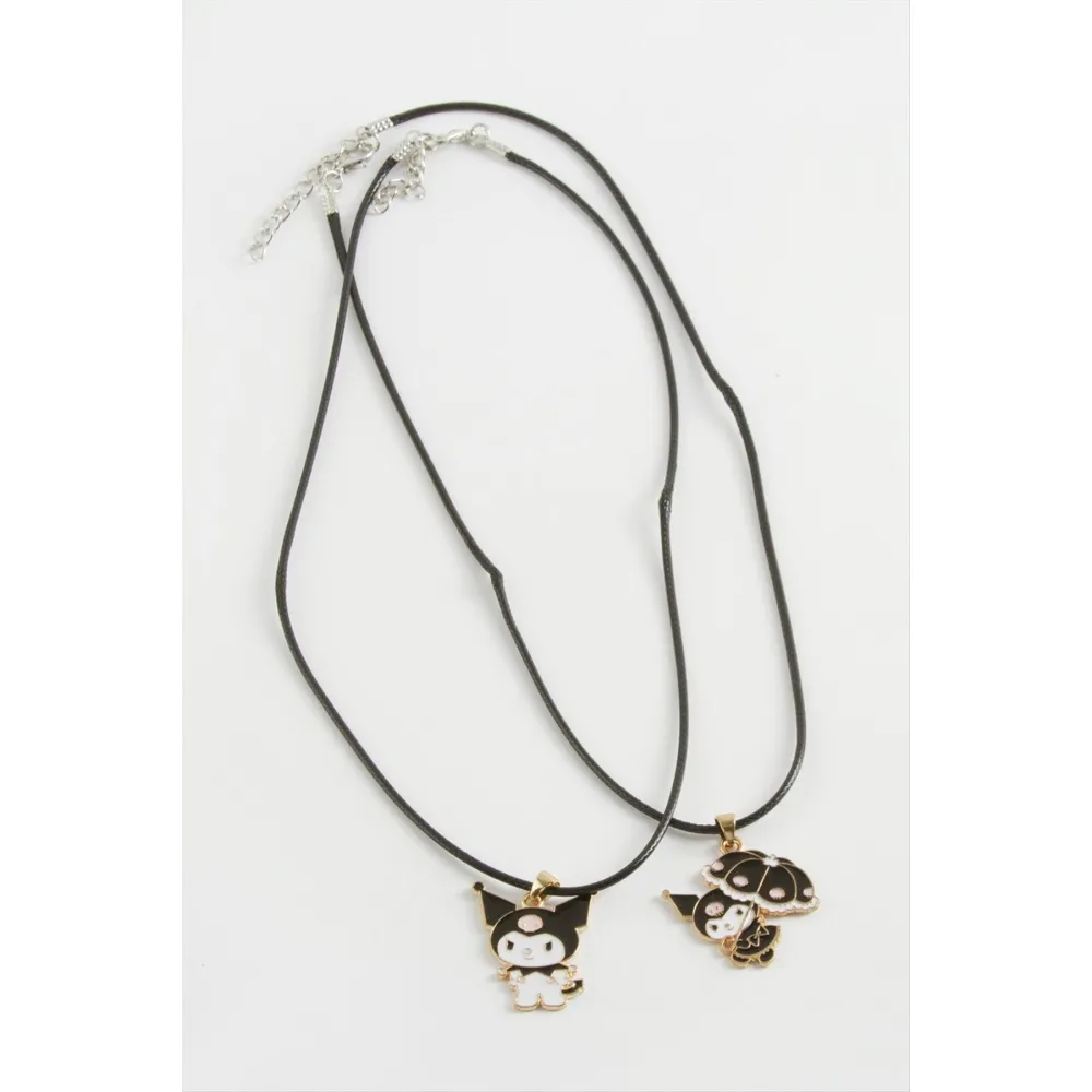 Çzgflm Karakteri Arkadaşlık Kolyesi Çift Kolye-Siyah