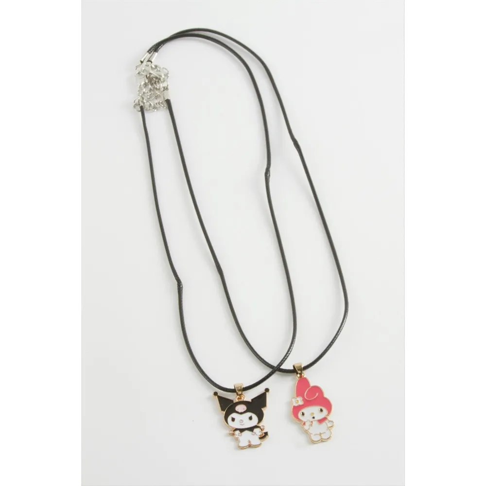 Çzgflm Karakteri Arkadaşlık Kolyesi Çift Kolye-Siyah