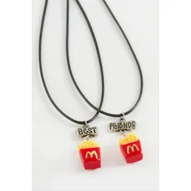 Patates Arkadaşlık Kolyeleri Çift Kolye-Kırmızı