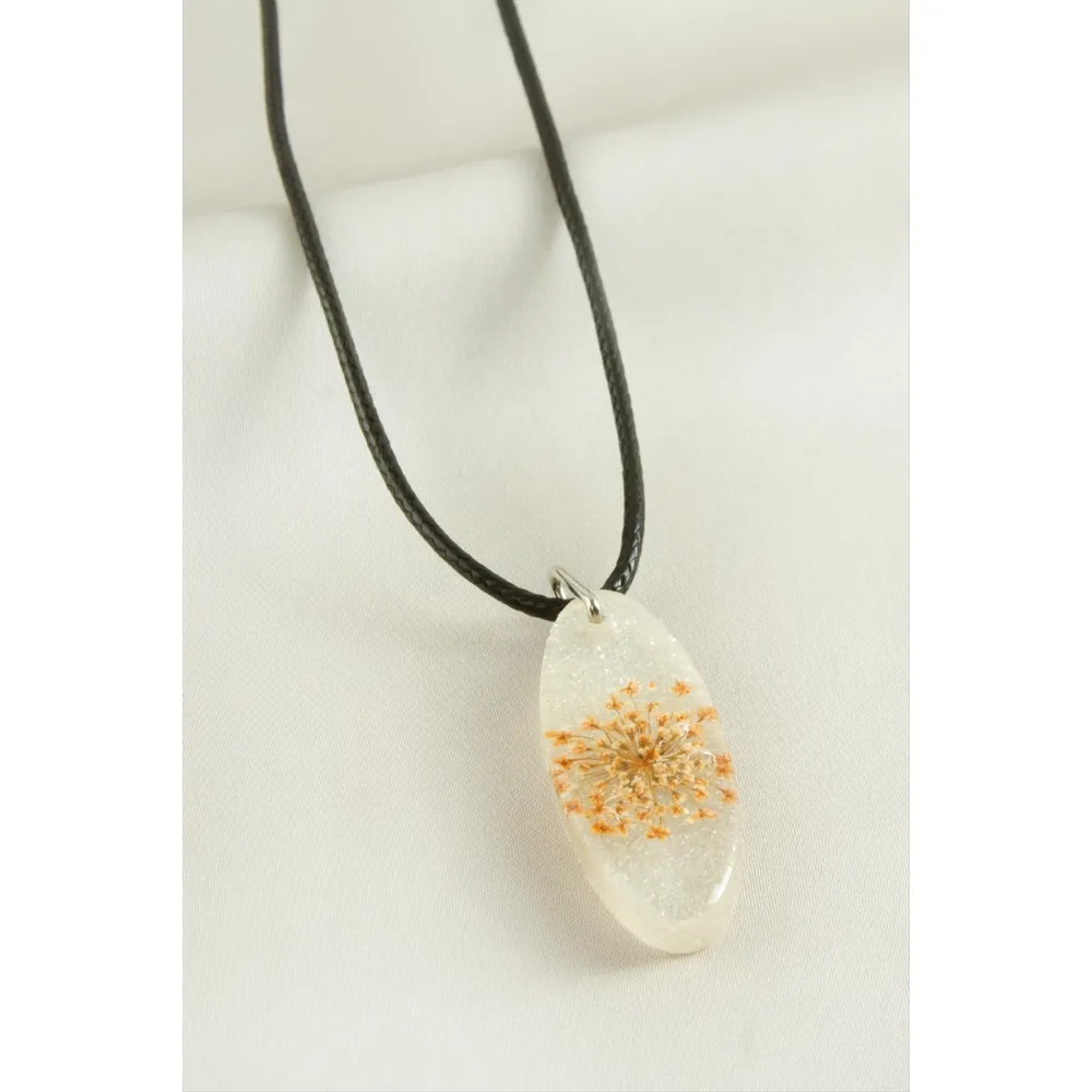 Sultanotu Elips Epoksi Kolye-Kırmızı