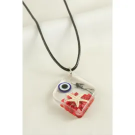 Deniz Yıldızı Epoksi Kolye-Yeşil