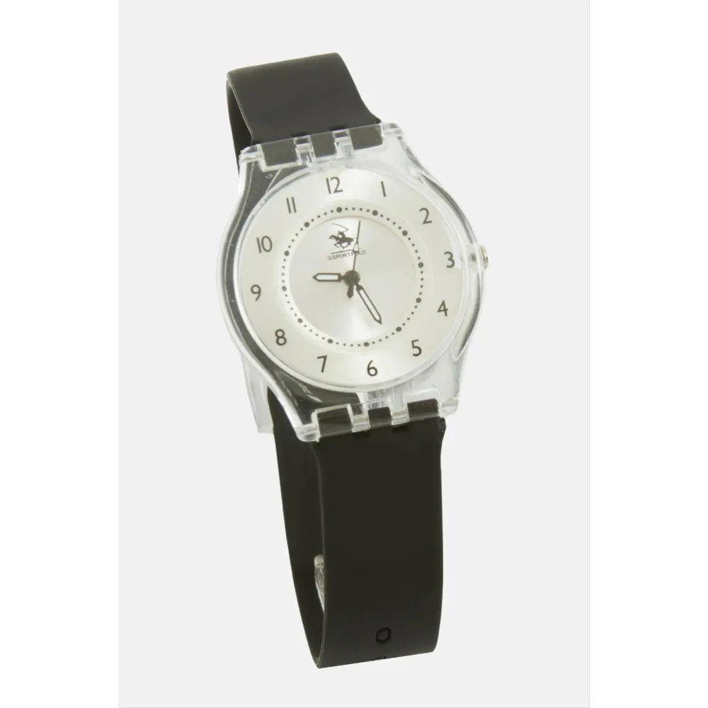 Silikon Kayışlı Bay Bayan Kol Saati-Siyah