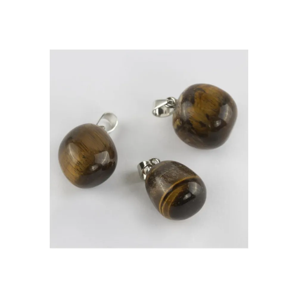 Kaplangözü Doğaltaş Kolye Ucu-Kahverengi