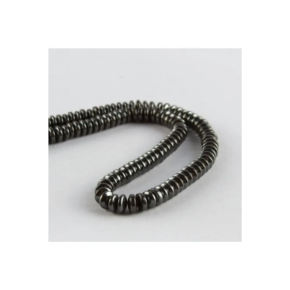 Rondela Hematit Taşı Küçük 6 Mm-Antrasit