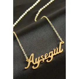 Ayşegül Isimli Kolye -Sarı