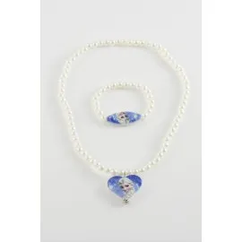 Çzgflm Boncuk Çocuk Set Kolye-Beyaz