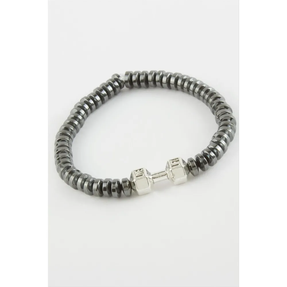 Hematit Doğaltaş Bileklik-Antrasit