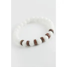 Ceyt Doğaltaş Bileklik-Beyaz