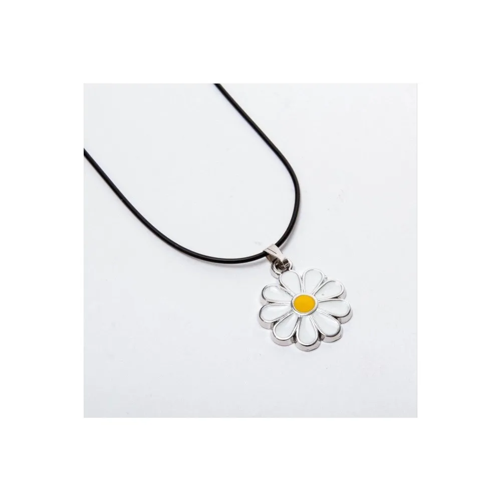 Papatya Figrülü Kolye-Gümüş Rengi