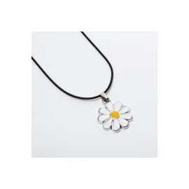 Papatya Figrülü Kolye-Gümüş Rengi
