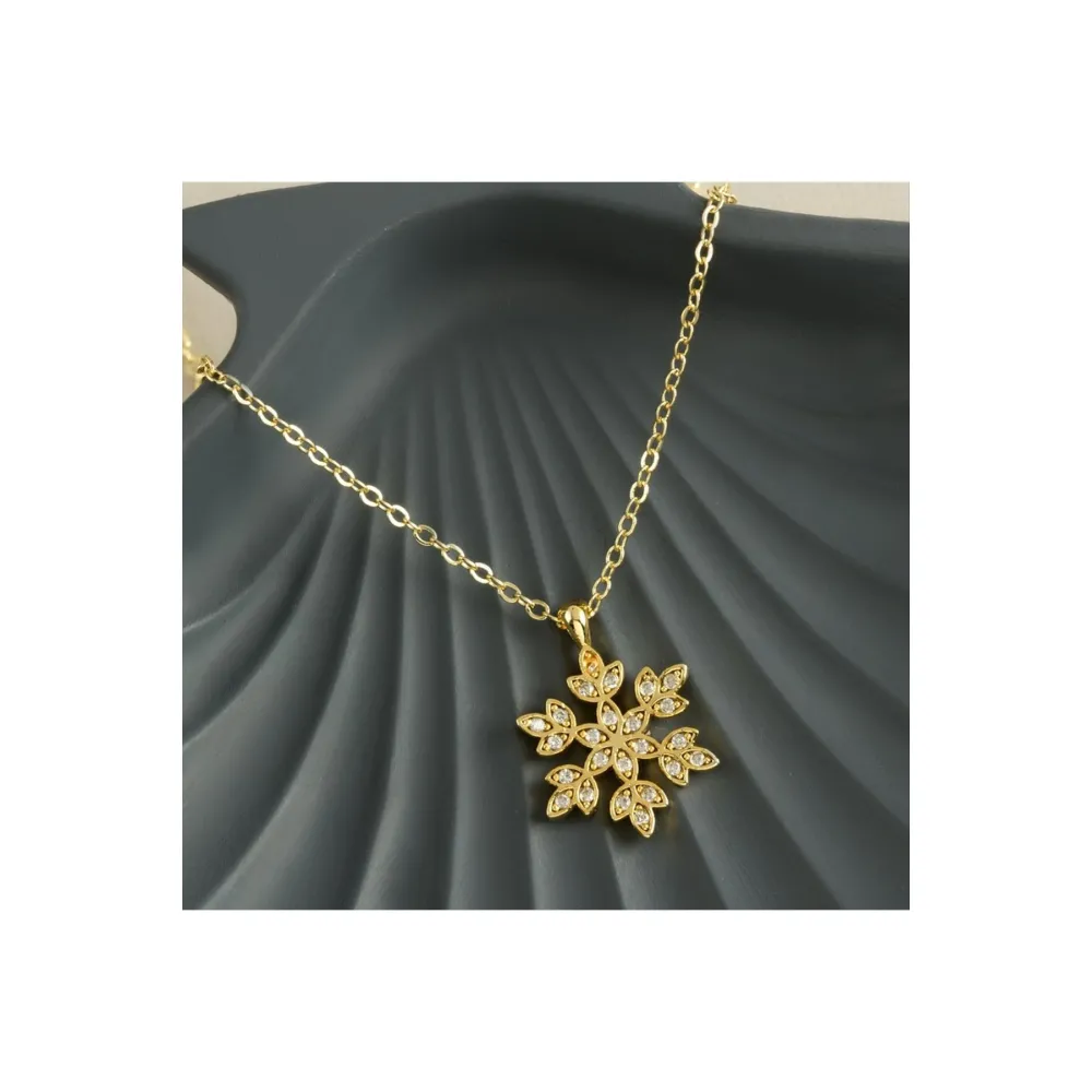 Kartanesi Zirkon Taşlı Trend Kolye-Sarı