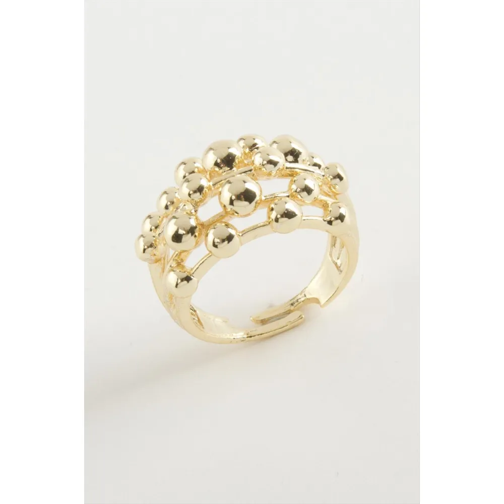 Yuvarlak Metal Yüzük-Sarı