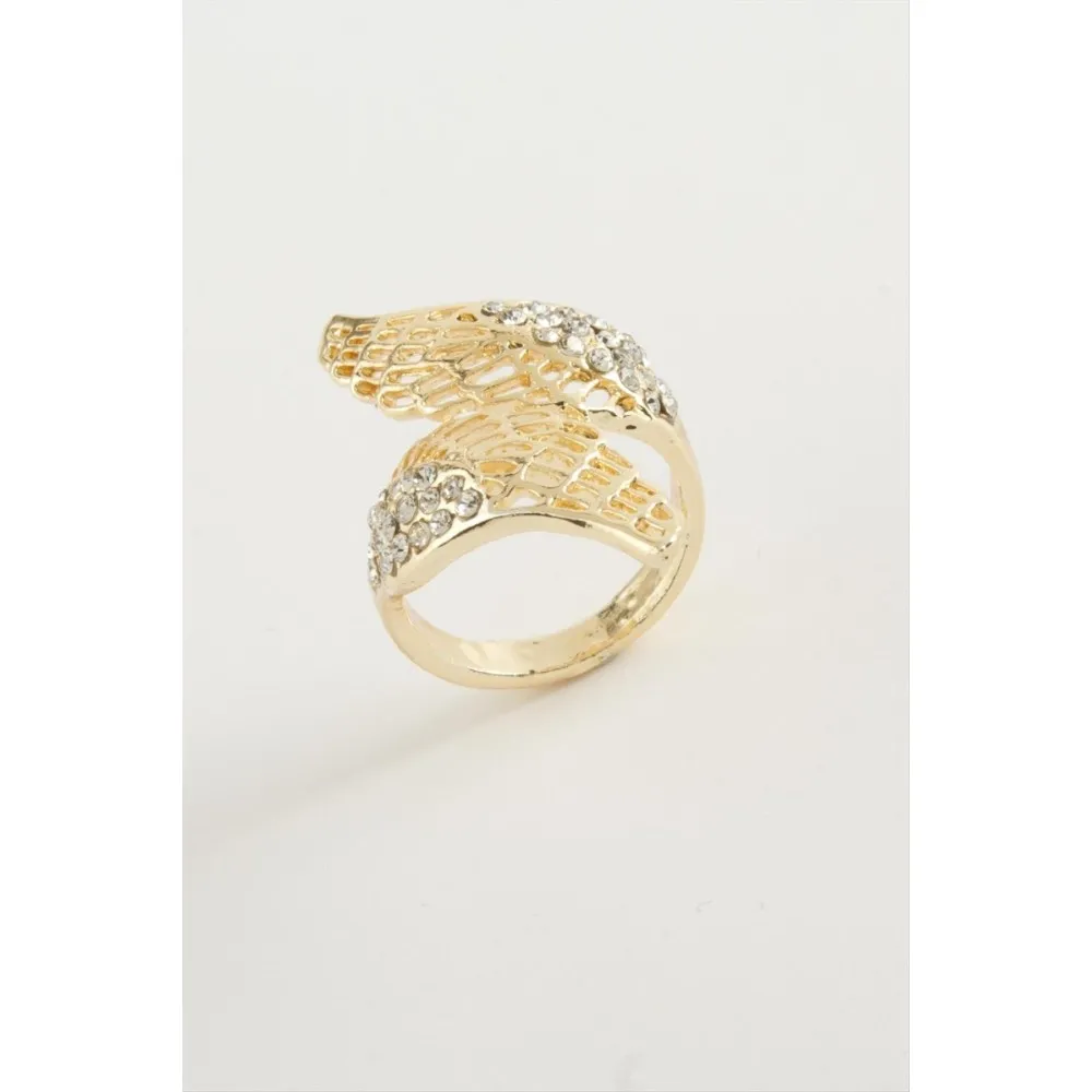 Kanat Taşlı Yüzük-Sarı