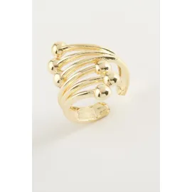 Çiçek Metal Yüzük-Gümüş Rengi