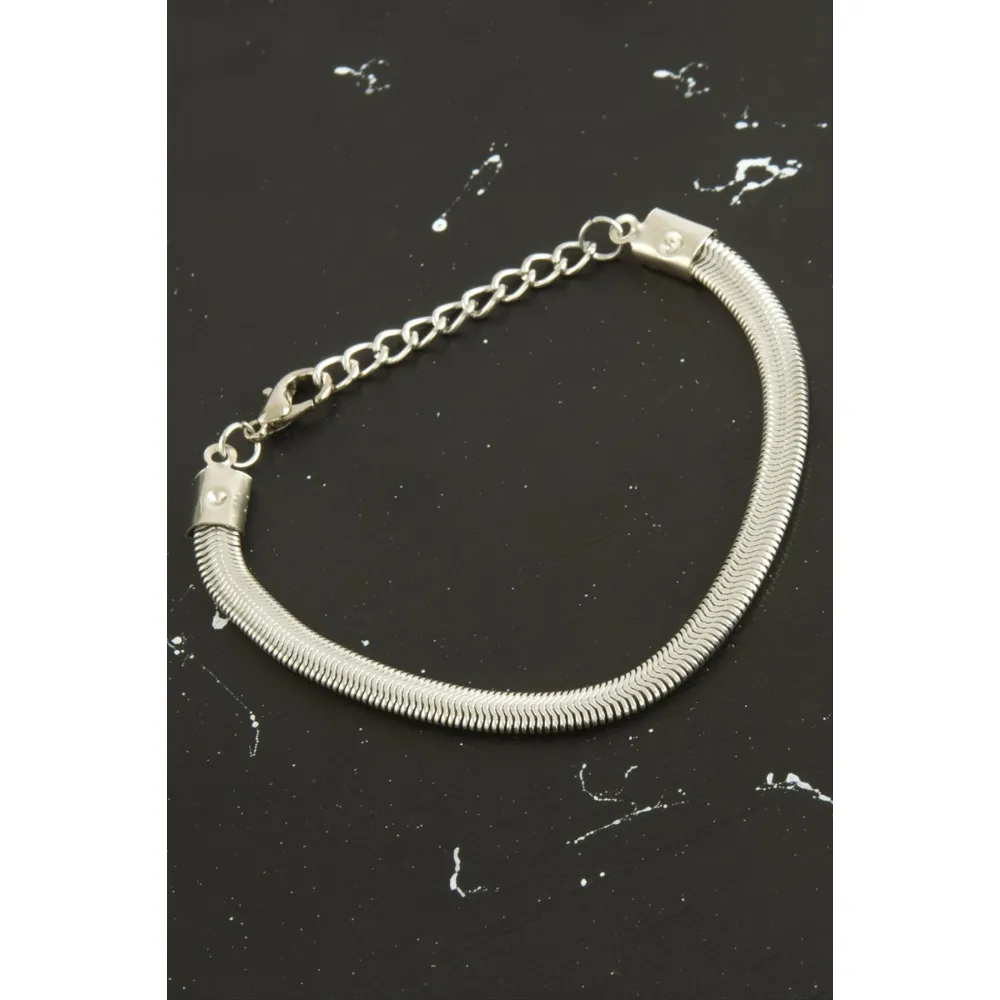 İtalyan Zincir Bileklik-Gümüş Rengi