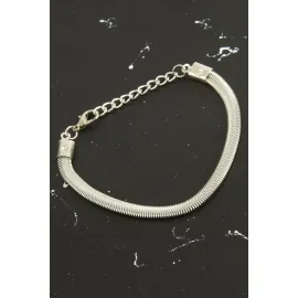İtalyan Zincir Bileklik-Gümüş Rengi