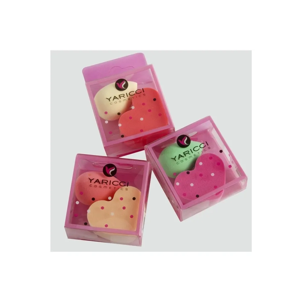 2 Adet Kalp Makyaj Süngeri Minik-Renkli