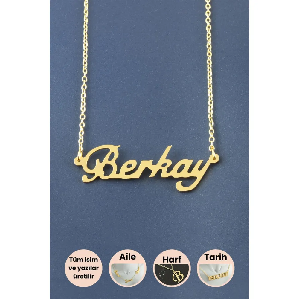 Berkay İsimli Kolye-Sarı