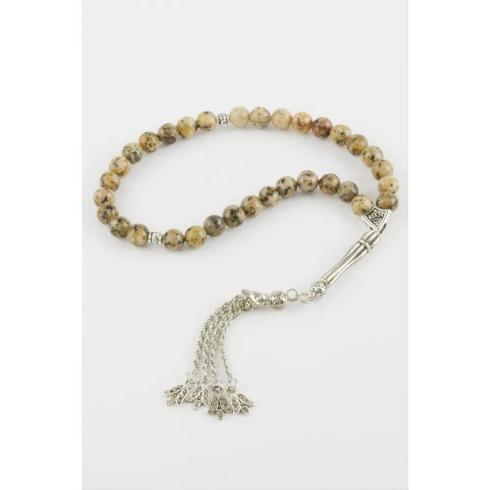 Ceyt Taşı Tesbih 8 Mm-Krem