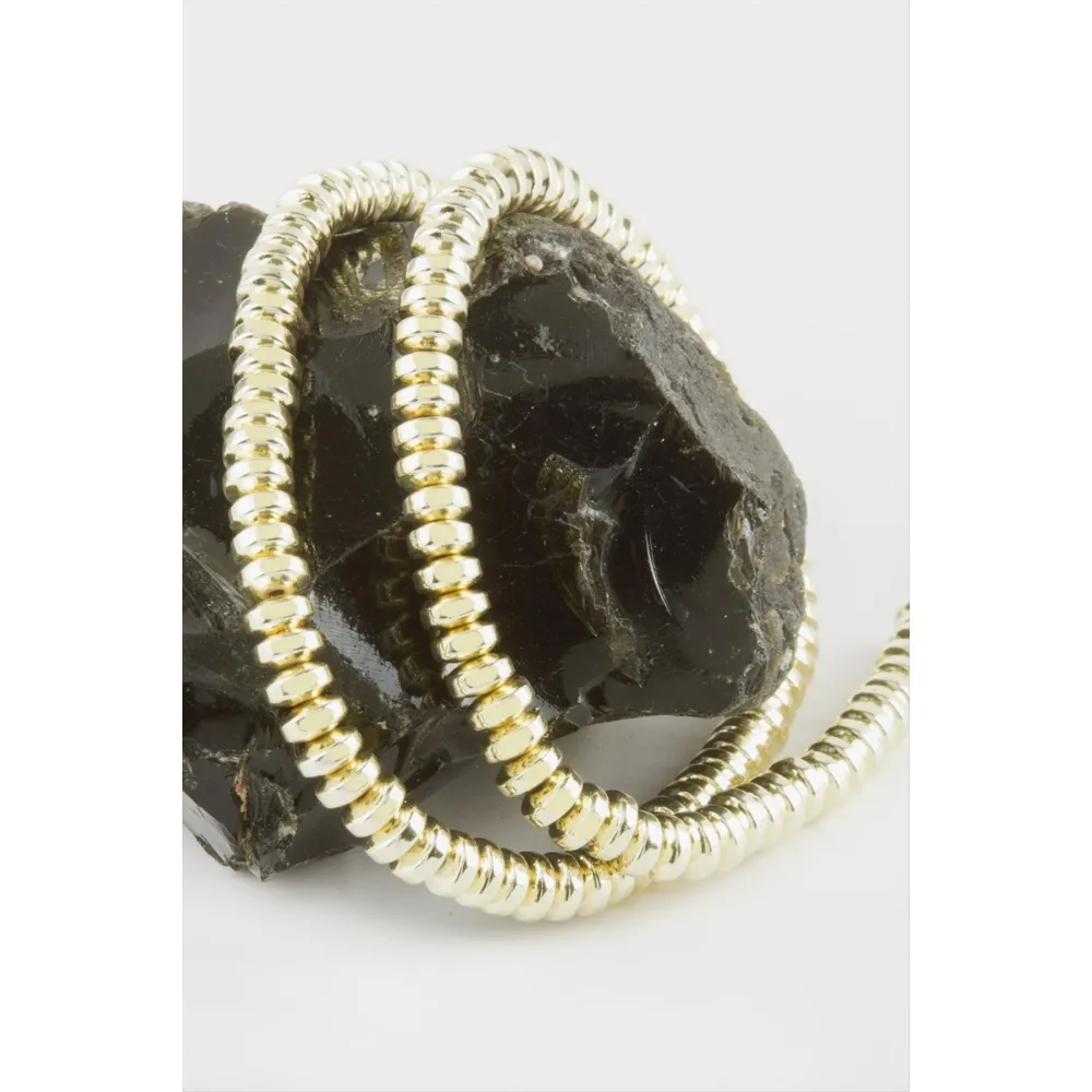 Rondela Hematit Taşı 6 mm-Sarı