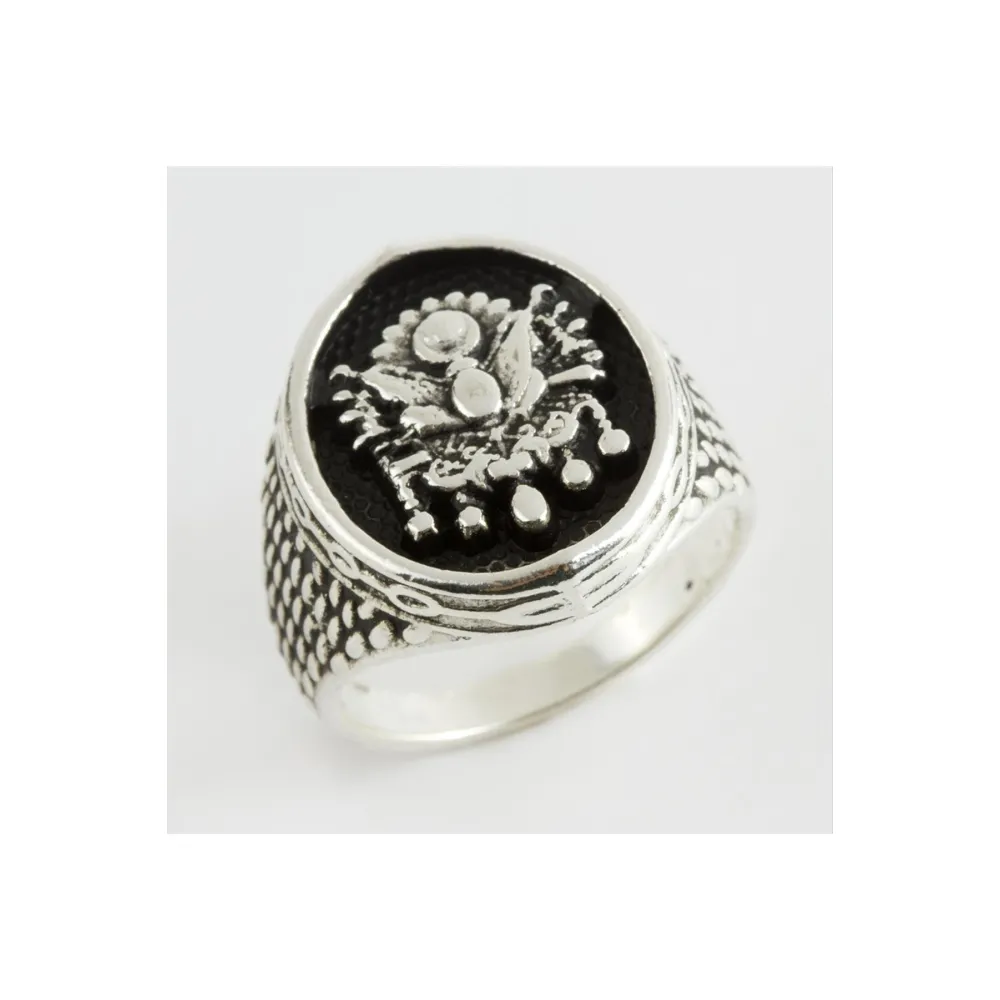 Osmanlı Metal Erkek Yüzük-Gümüş Rengi