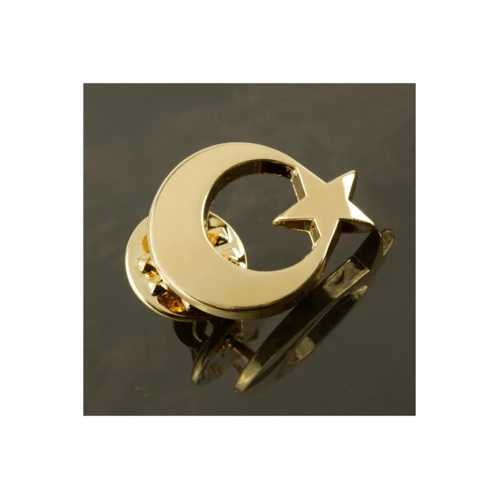 Ay Yıldız Yaka Rozet-Gümüş Rengi