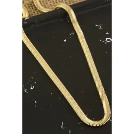 Kobra İtalyan Zincir Kolye 45 Cm-Sarı