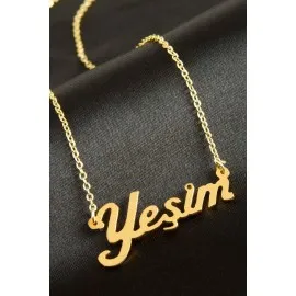 Yeşim Isimli Kolye -Sarı