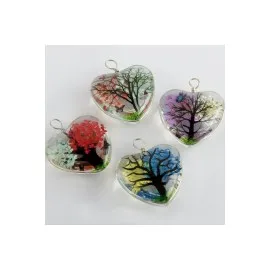 Kalp Canlı Kolye Ucu 2,5 Cm-Renkli