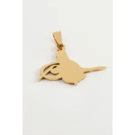 Tuğra Çelik Kolye Ucu 3 Cm-Sarı