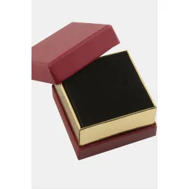 Sarı Şeritli Yüzük Kutusu-Siyah