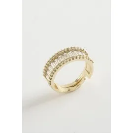 Baget Taşlı Yüzük-Sarı