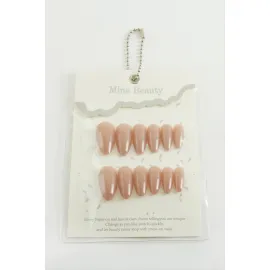 Mina Beauty Kedi Gözü Takma Tırnak-Pudra Rengi