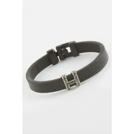 Kaliteli Suni Deri Bileklik-Siyah