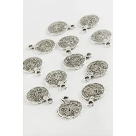 1,8 Cm Tuğra Para Tesbih Aparatı 50 Gram-Gümüş Rengi