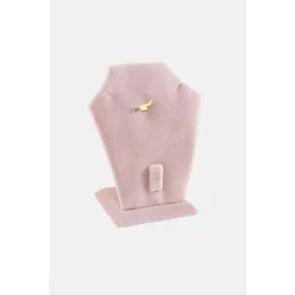 Kadife Set Kolye Standı-Açık Pembe