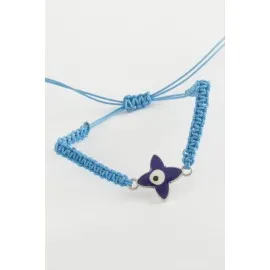 Çiçek Nazar Makrome Örgülü Bileklik-Renkli