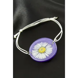 Papatya Epoksi Bileklik-Mor