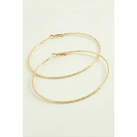 Zikzak Burgulu Metal Halka Küpe 8-9-10 Cm-8 Cm