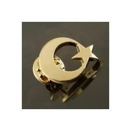 Ay Yıldız Yaka Rozet-Gümüş Rengi