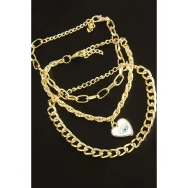 Karışık Trend Zincir Bileklik-Gümüş Rengi