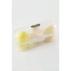 3 Adet Yumurta Kutulu Makyaj Süngeri-Sarı