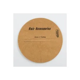 Yuvarlak Saç Aksesuar Kartı-Kahverengi