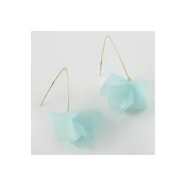 Çiçek Figürlü Zara Küpe-Turkuaz