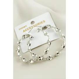 Burgulu Trend Metal Küpe-Gümüş Rengi